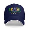 Leisure Brasil National Flag Brazil Golf Hat Unisex Style Headwear  Daily Golf Gift Sun Hats