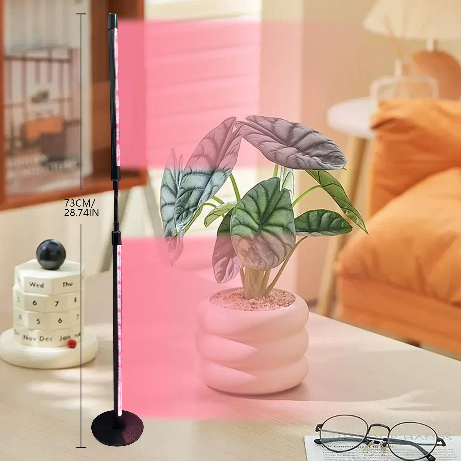 

Flexible LED Plant Grow Light Adjustable Angle Long Arm Desk Growth Lamp Dimmable Full Spectrum Vertical Indoor Plant Grow Light black рожевий