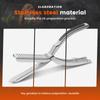 Stainless Steel Rib Membrane Remover Tool BBQ Rib Skinner with Brush Meat Food Prep Tool for Outdoor Camping Picnic BBQ Grill