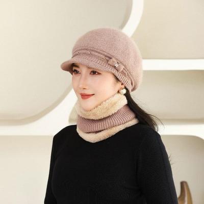 Elder Women's Winter Ear-Protective Wool Knit Hat