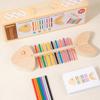 Fischgräten Holz Paarung Kinder Puzzle Farberkennung Frühe Bildung Feinmotorik Trainingsspielzeug Montessori Lehrmittel