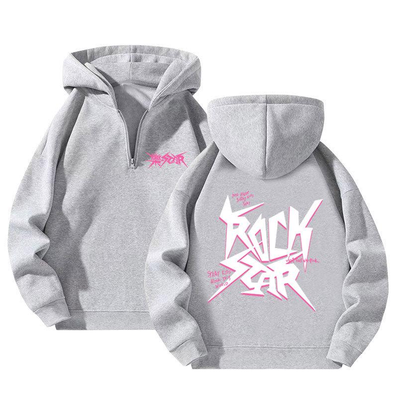 Reißverschluss-Hoodie für Männer und Frauen 1/4 Reißverschluss-Pullover Sweatshirt