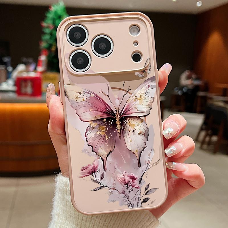 Pink Butterfly Watercolor Pattern Case For iPhone 17 Pro Max Magnetic For Magsafe Skin Feeling Cover For iPhone 16 15 14 13 Pro Max