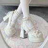 Night Club Platform Women Lolita Pumps Fashion Shallow High Heel Shoes 2025 Spring Autumn Ladies Outdoor Stripper Shoes