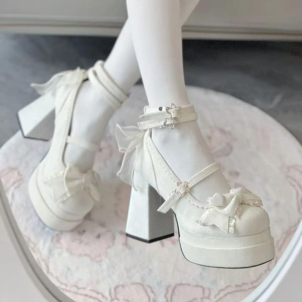 Night Club Platform Women Lolita Pumps Fashion Shallow High Heel Shoes 2025 Spring Autumn Ladies Outdoor Stripper Shoes