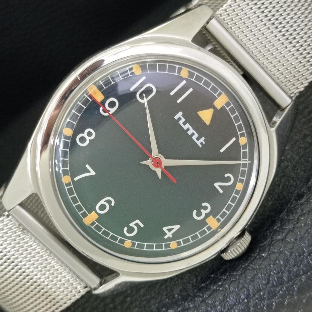 

HAND-WINDING VINTAGE HMT INDIAN MENS BLACK COLOR DIAL WATCH a702817-1 R211-a702817