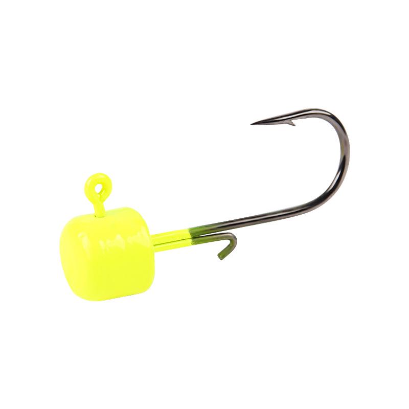 5 Pcs/bag - Sharp 6-Color Internal Lead Head Hook Lure for Bass Fishing
