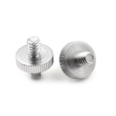 2Pcs 1/4" 1/4" Male To 1/4" Male Threaded Screw Adapter Double Head Screw