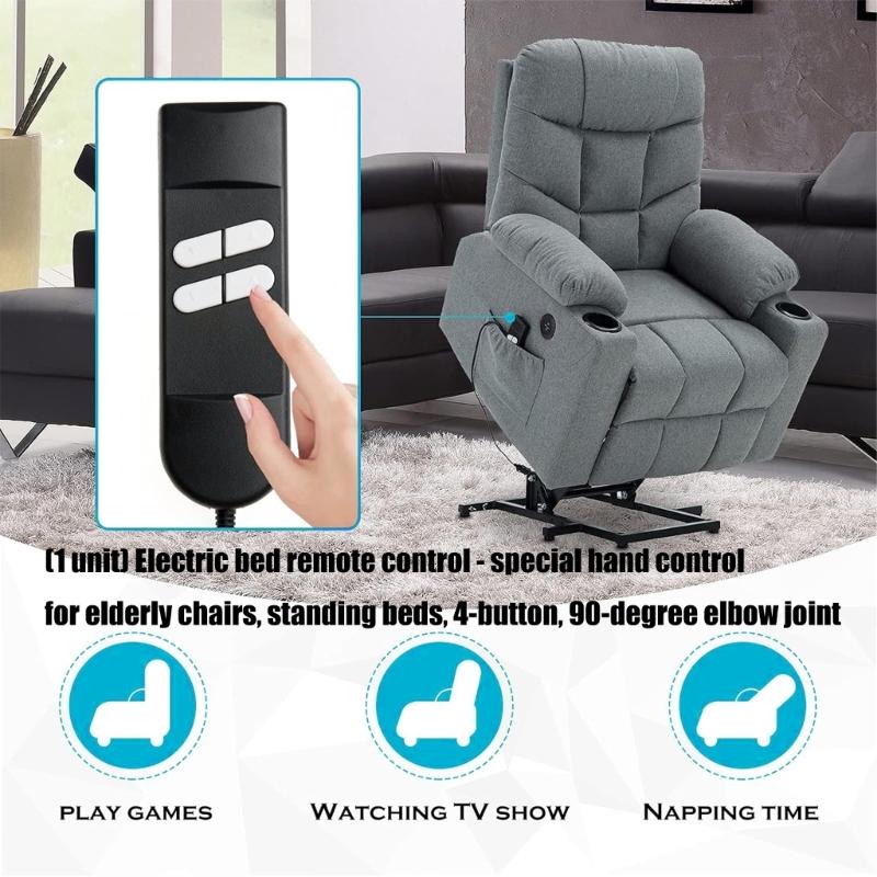 Durability ABS Motorized Bed Remote Featuring 4 Button And Comfortable Grip For Senior Mobilities Assistance