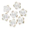 50pcs/Lot 23x24mm Acrylic Flower Beads Petals Charm Connectors DIY Earrings Hair Jewelry Making Acessories Supplies