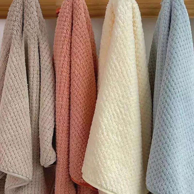 Pineapple Grid Bath Towel Set - Premium Microfiber Towels, Ultra Soft & Absorbent, Quick Drying for Bathroom, Hotel & Spa