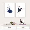 Ballet Dancing Girls Picture Nordic Home Decor Canvas Art Painting Wall Art Print Drawing Poster Figure Painting for Living Room No Frame