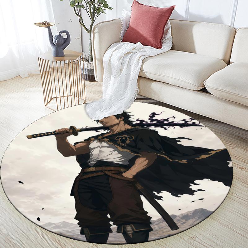 Yami Sukehiro pattern round rug,Carpet Rug for Living Room Bedroom Playroom ,Non-slip Floor Mat,Holiday Gifts and Birthday Gifts.