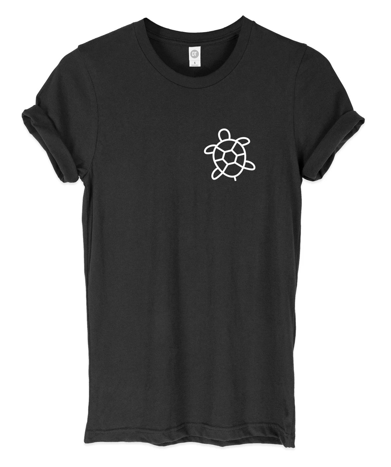 Turtle Breast Print Mens Womans Funny Unisex Pocket Print T-Shirt M