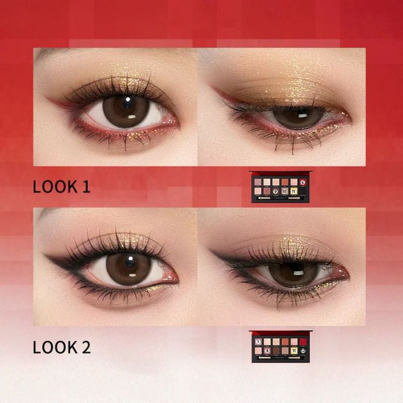 PERFECT DIARY - Golden Tiger & Ink Cat 12 Color Eyeshadow Palette