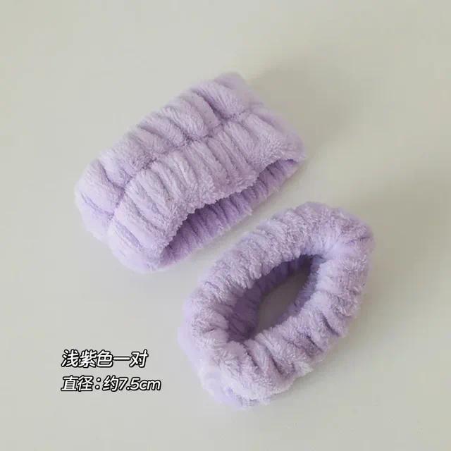 2Pcs One Pair Wash Face and Wrist Band Absorb Water Sports Sweat Wiping Bracelet Hairband Moisture Proof Sleeve Wrist Guard