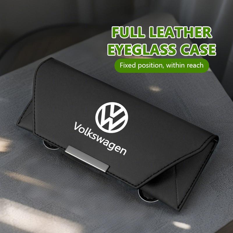 For Volkswagen VW Car Visor Sunglasses Case Box Organizer Accessories Glasses Clip Passat Golf 4 5 6 Tiguan Polo Scirocco Jetta