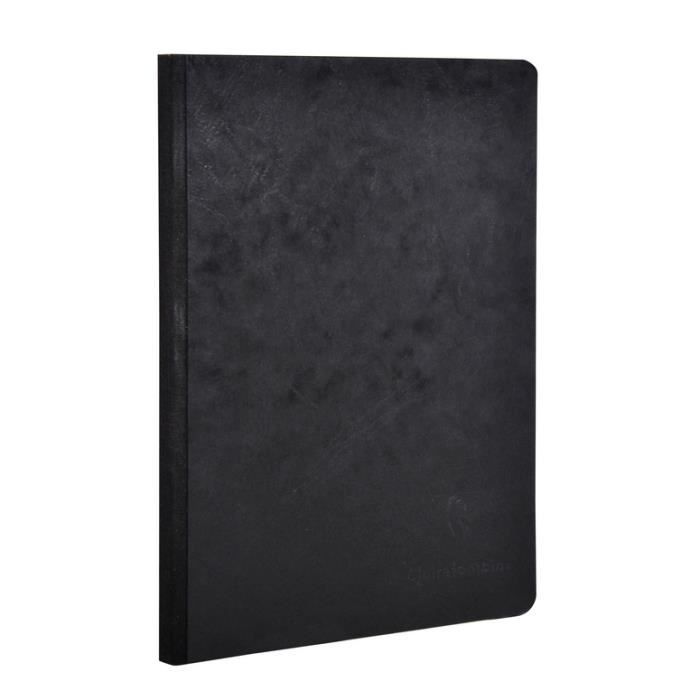 Carnet broché - CLAIREFONTAINE - Age Bag - 14,8x21 cm - 192 pages - Ligné - Noir