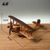 Handmade Wooded Air Plane Model Ornament Living Room Desktop Creative Decoration