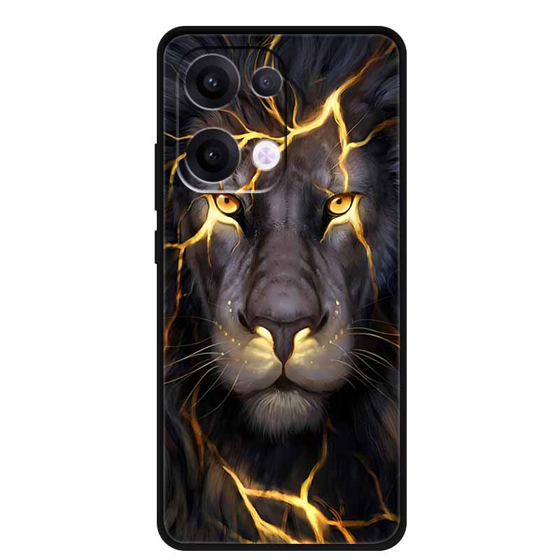 For Oppo Reno13 5G Case Soft TPU Cute Cartoon Silicon Back Cover for Oppo Reno 13 Pro Phone Cases Reno13Pro 13Pro 5G Black Shell