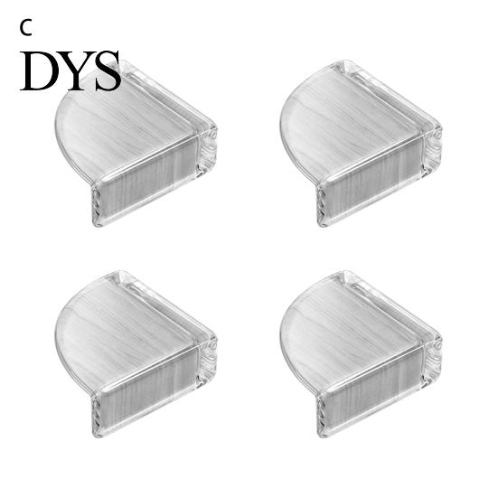 Furniture Corner Protector 4Pcs Table Guard Transparent Baby Safety Silicone L Type Edge Cover T Fan Children Protection Home Supplies
