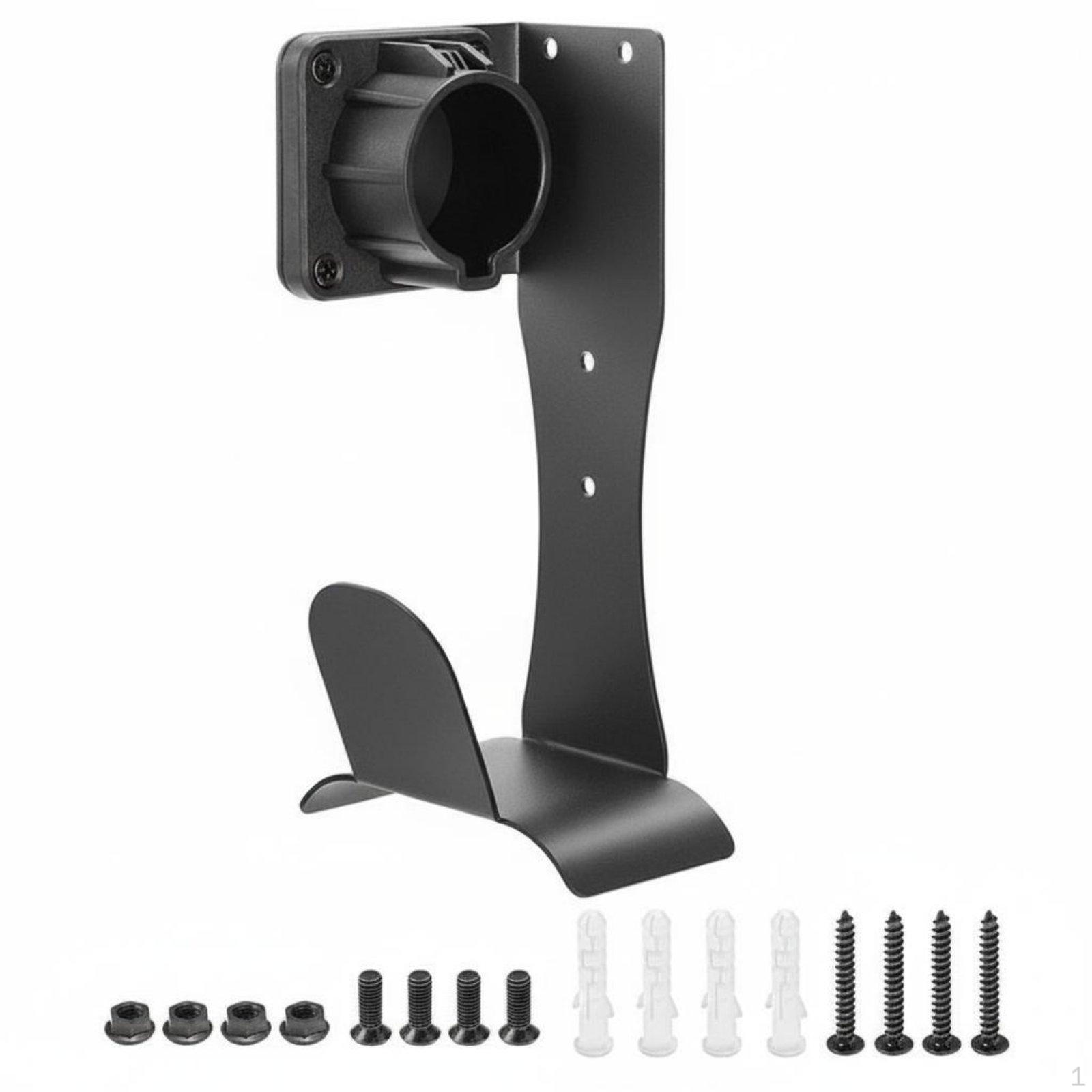 J1772 EV Wall Mount Holder Space Saving Design Stainless Steel Charging Cable Hanger for Outdoor