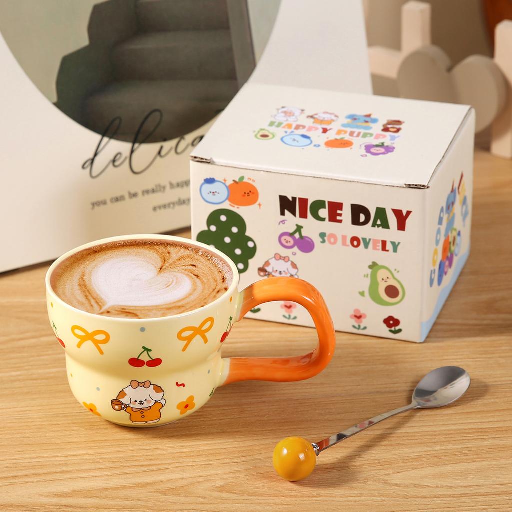 Cute Animal Mugs Household Ceramic Cups  High Appearance Level Couple Drinking Cups  Birthday Gifts and Souvenirs