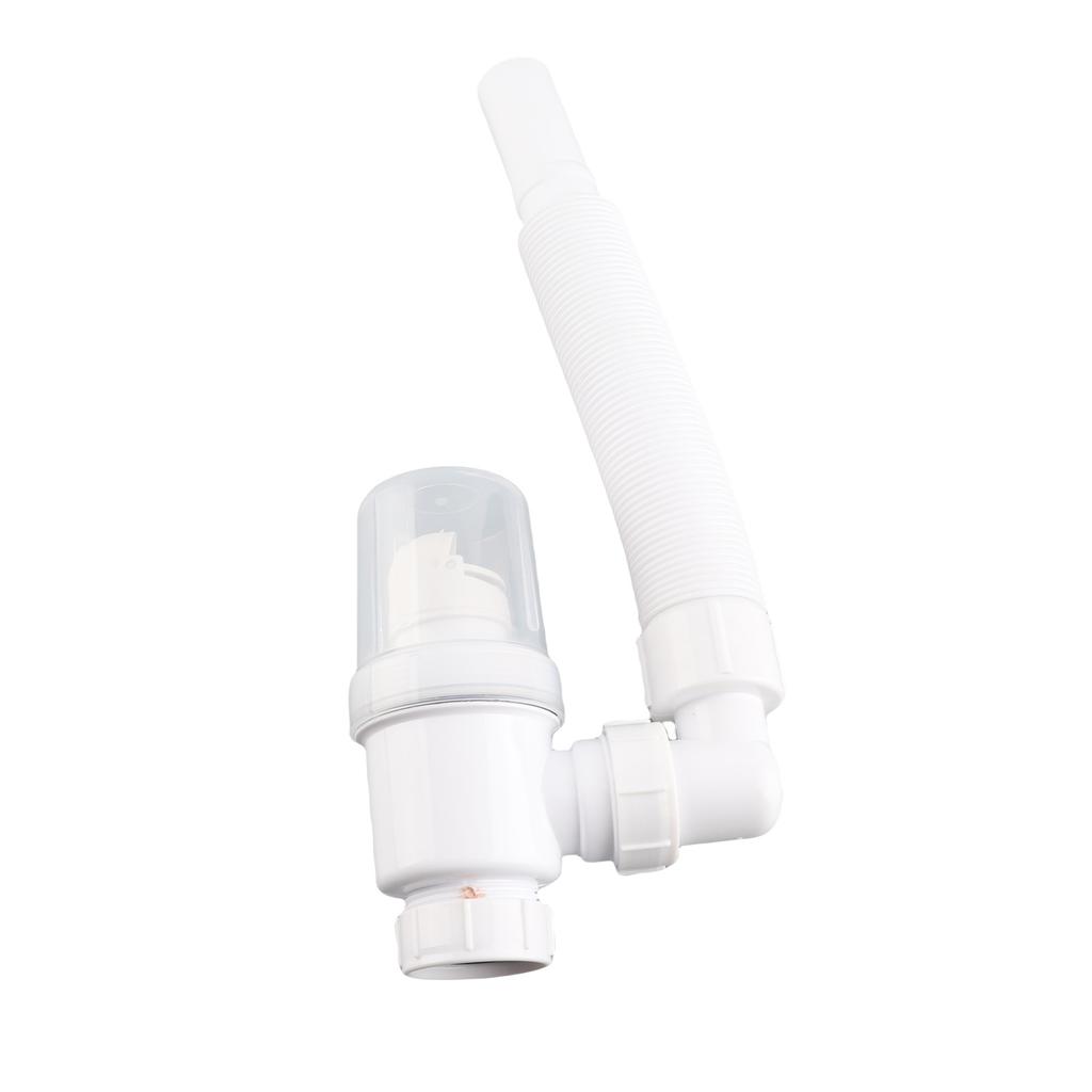 Basin Drain Pipe 90 Degree Wash Basin Sink Drainer Hose White Flexible Anti Odor Drain Pipe for Kitchen Bathroom