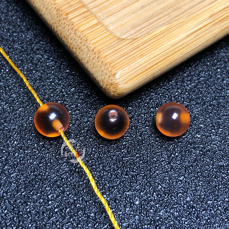 Ice Orange Heart Agate Beaded DIY Bracelet for Men  Women - Handmade Crystal Jewelry Accessories