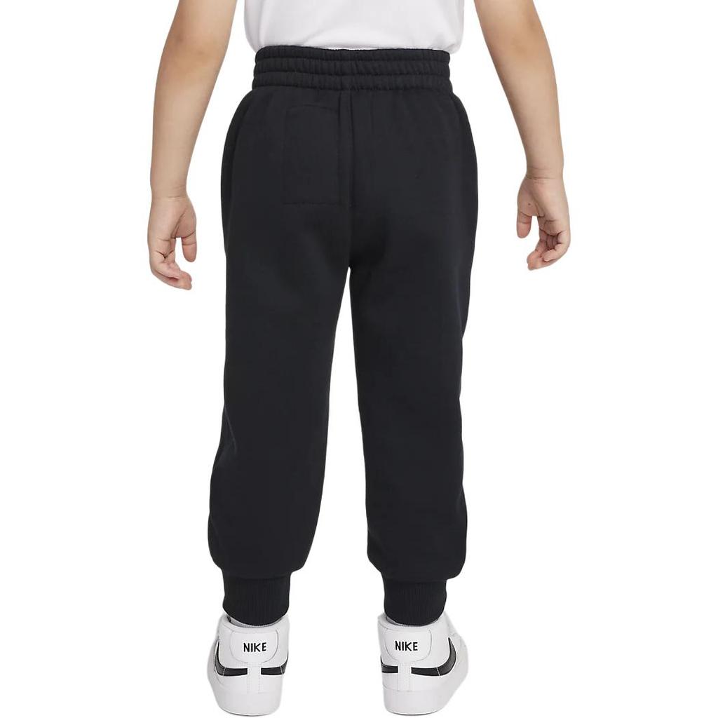 Nike Full Length Pants Brand Logo Comfortable Fleece Lined Knitted Fabric Black Infant And Toddler IB2542-010