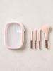 Mesh Pouch & Makeup Brush 4-Piece Set
