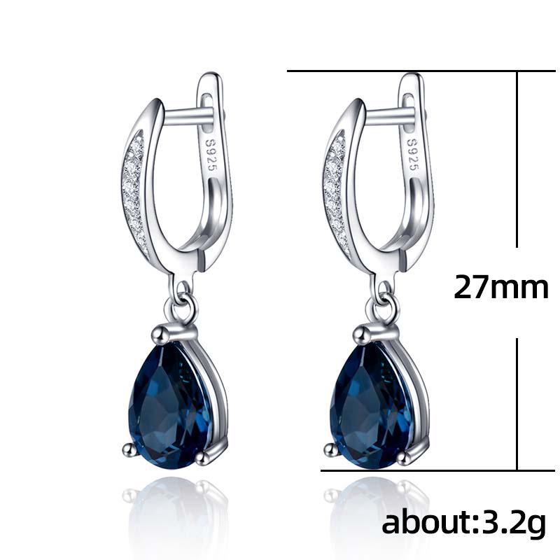 Cao Shi's Elegant Teardrop Zircon Earrings for European and American Women