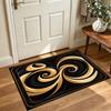 Skeleton Pumpkin Bat Pattern Entryway Rug Halloween Themed Indoor Floor Mat Decorative Doormat for Home Porch Living Room