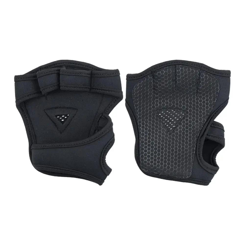 

Women s Workout Gloves with Wrist Support Strap - Non-Slip Palm Protector for Weightlifting Gym Training Fitness and Sport M чорний