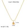European Water Drop Pendant Necklace - Stainless Steel Clavicle Chain, Fade-Resistant Design