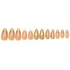 European & American Style Nude Pink Gold Almond Nails with Starry Sky Sequins