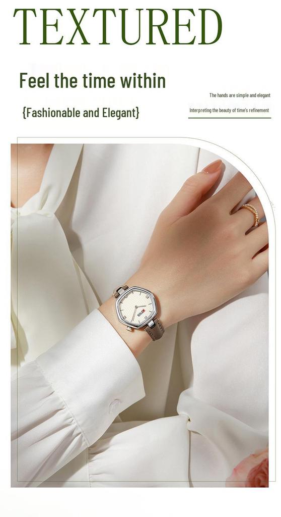 Oufanni Vintage Hexagonal Women's Quartz Waterproof Watch - No Second Hand Design