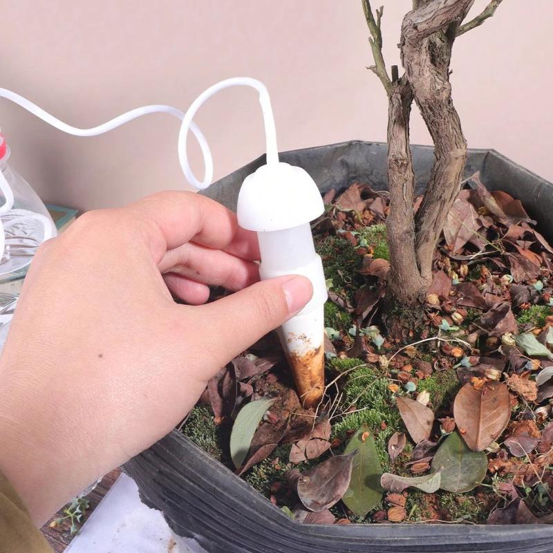 4Pcs Ceramic Automatic Plant Waterer Drip Irrigation Device Self Watering Spikes For Indoor Outdoor Potted Plants Garden Tool