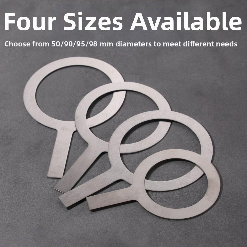 4Pcs 50/90/95/98 Calibre Baking Cup Gaskets Rust-proof Anti Scald Stainless Steel Gaskets Heat Resistant Safe
