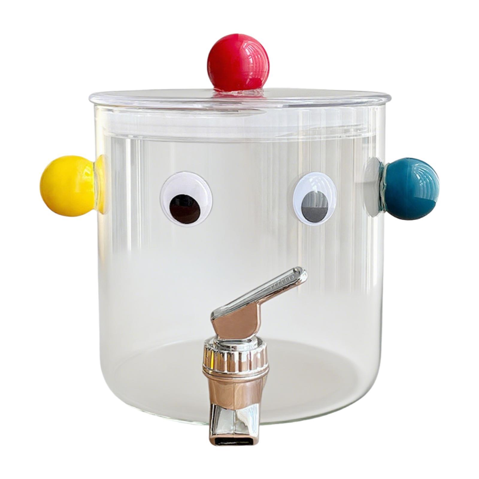 Fridge Beverage Dispenser Container Glass Drink Dispenser Freezer or Tabletop