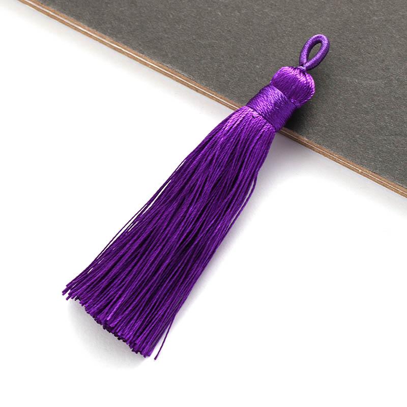 10pcs 8-9cm Tassel Earring Charm Colorful Cotton Silk Brush Making Sati Tassels Pendant DIY Jewelry Findings Handmade Crafts