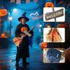 Floating Witch Broom Decoration Halloween Witch Flying Broom Lighted Realistic Walking Scene Props With Scary Laughter For