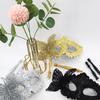 Stick Side Butterfly Half Face Mask Venetian Party Eye Mask Fashion Stage Cosplay Props  Evening