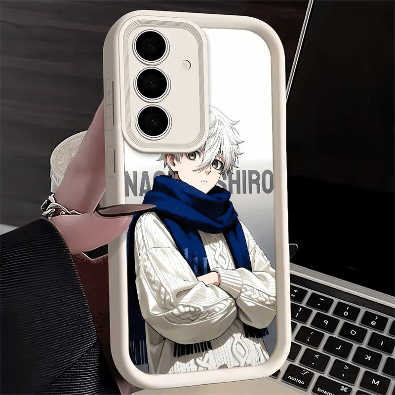 Phone Case for Samsung Galaxy A17 A16 A15 A14 A13 Blue L-Lock Nagi Seishiro A56 A36 A26 A55 A35 A25 A54 A34 A24 A53 A33 A23 A07
