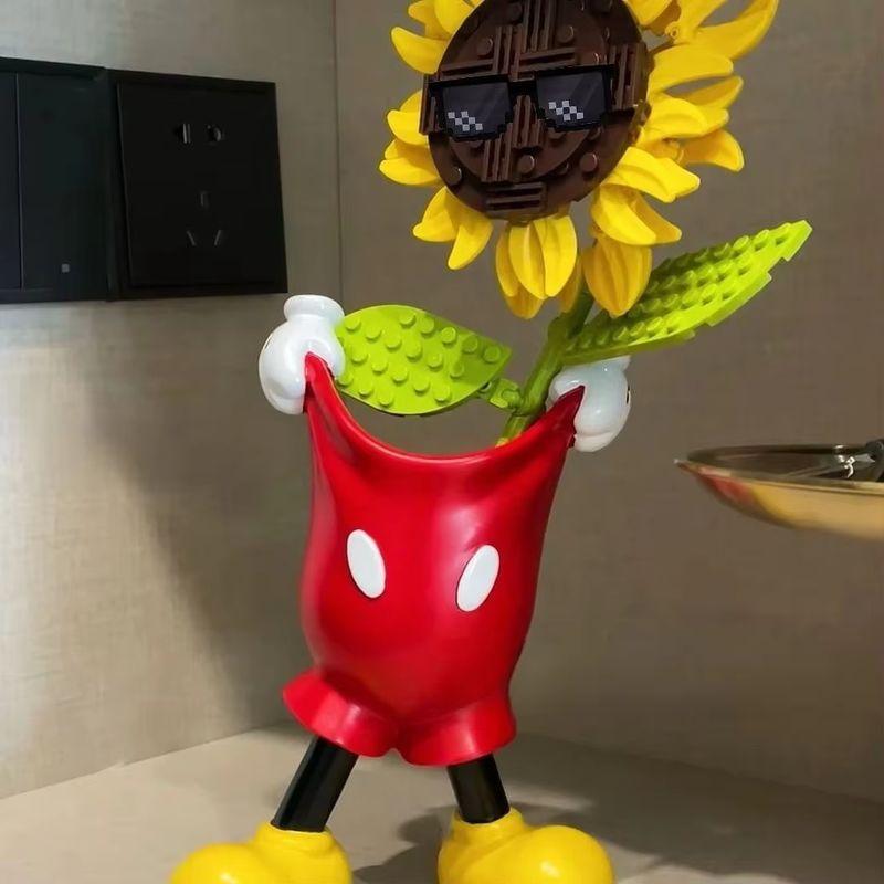 & Kawaii Mickey Glove Pen Holder Anime Cute Cartoon Pencil Stationery Desktop Decoration Student Pen Holder Christmas Gift