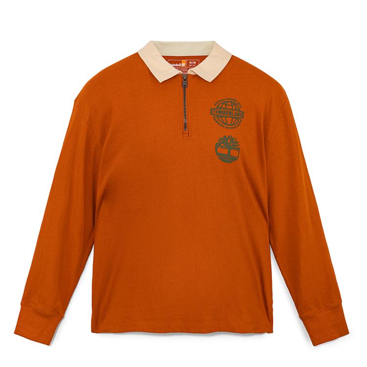 

Timberland Outdoor Half-Zip Design Polo Shirt Men tops Brown A43UF888 S