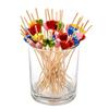 100PCS  Fruit Stick Bamboo Pick Buffet Cupcake Fruit Fork Party Dessert Salad Stick Cocktail Skewer For Wedding Decor