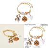 Halloween Pumpkin Charm Bracelet With Micro Inlay Zirconia For Unisex Costume Accessory