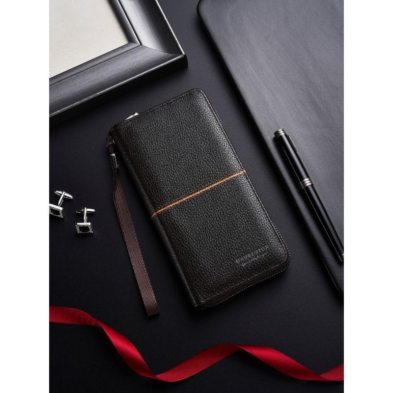 Men's Long Hand Wallet Zipper Handbag Multi-card Position Large Capacity Business Men's Wallet