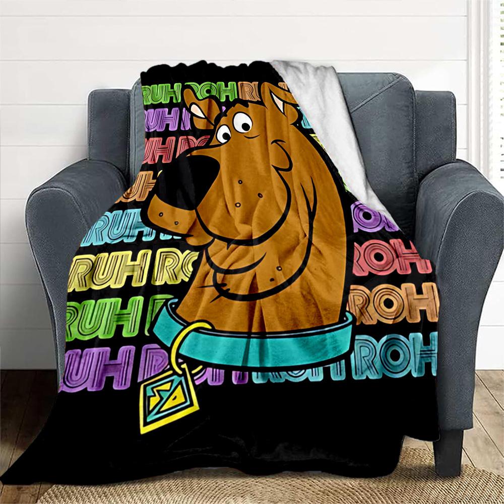1pz Coperta da Esterno Mystery di Scooby Doo, Leggera in Flanella, Morbida e Calda, Per Tutte le Stagioni, Esterno, Campeggio, Soggiorno, Ufficio, L1106015